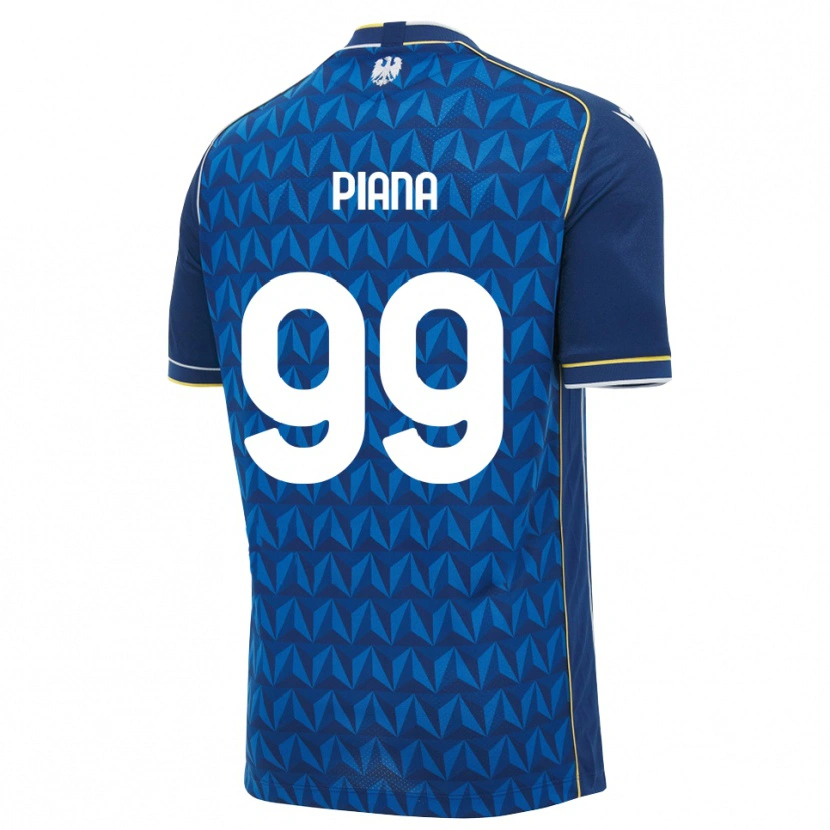 Danxen Mann Edoardo Piana #99 Kongeblå Hvit Blå Bortetrøye Drakt Trøye 2026/27 Skjorter T-Skjorte