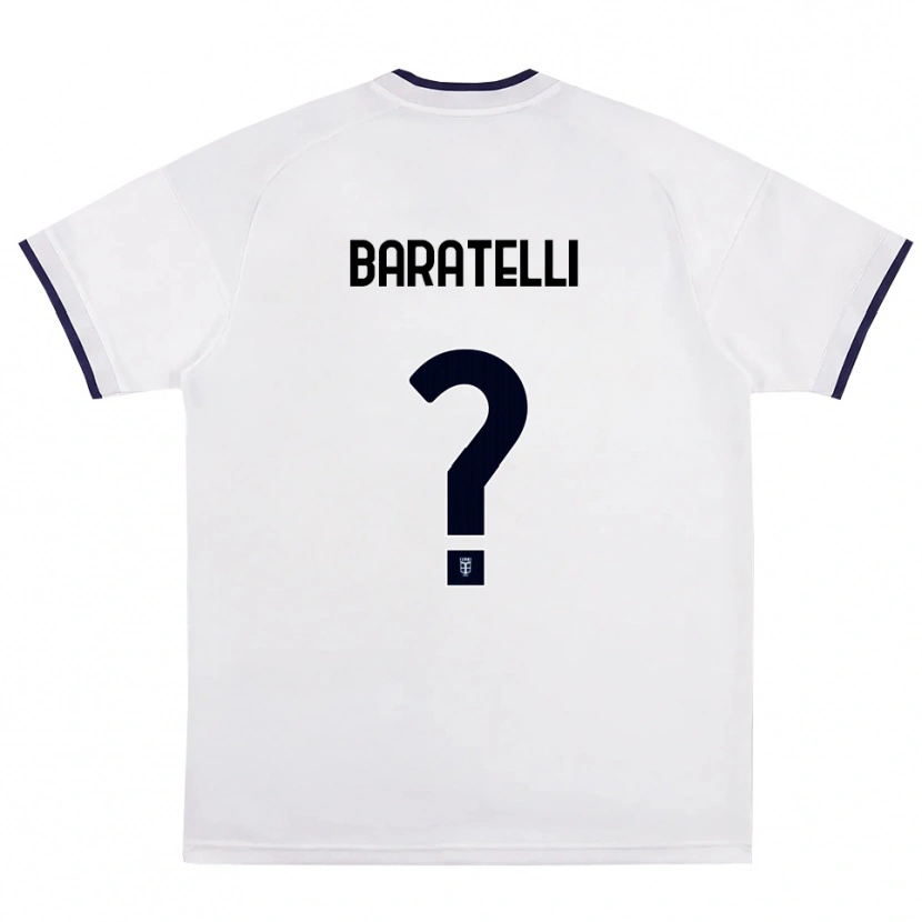 Danxen Mann Mattia Baratelli #0 Hvit Rød Kongeblå Bortetrøye Drakt Trøye 2026/27 Skjorter T-Skjorte