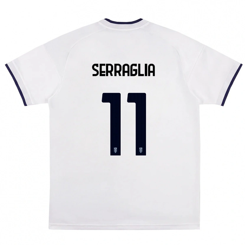 Danxen Mann Lucas Serraglia #11 Hvit Rød Kongeblå Bortetrøye Drakt Trøye 2026/27 Skjorter T-Skjorte
