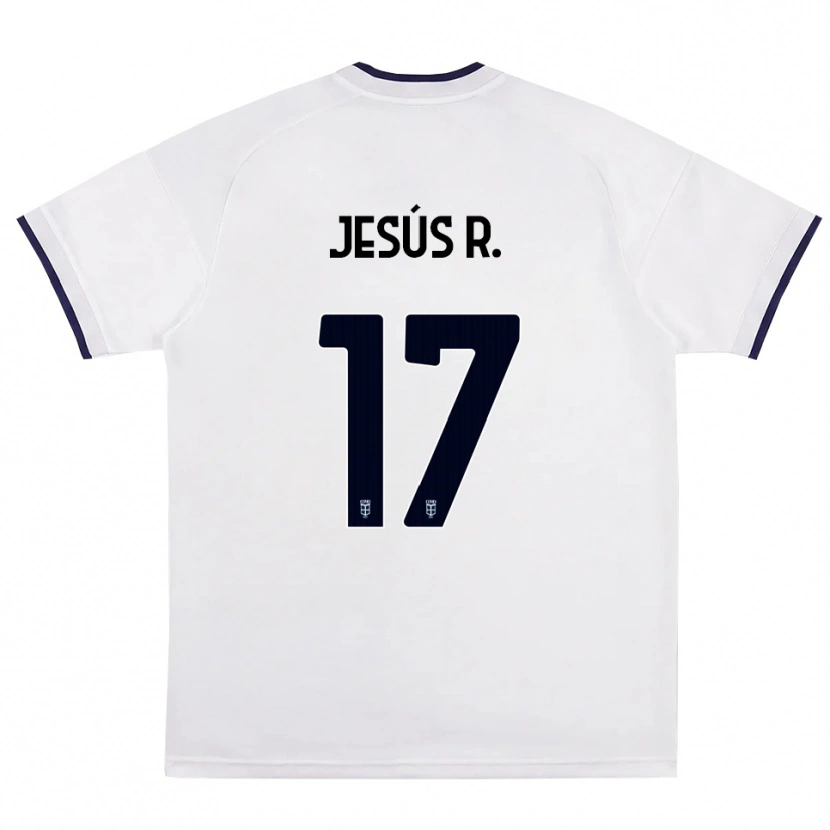 Danxen Mann Jesús Rodríguez #17 Hvit Rød Kongeblå Bortetrøye Drakt Trøye 2026/27 Skjorter T-Skjorte