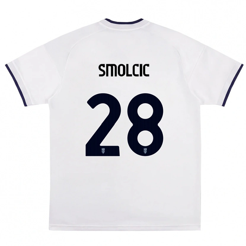 Danxen Mann Ivan Smolcic #28 Hvit Rød Kongeblå Bortetrøye Drakt Trøye 2026/27 Skjorter T-Skjorte