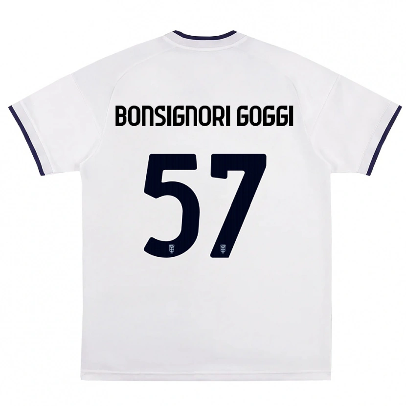 Danxen Mann Lorenzo Bonsignori #57 Hvit Rød Kongeblå Bortetrøye Drakt Trøye 2026/27 Skjorter T-Skjorte