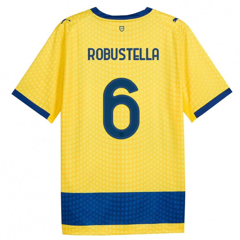 Danxen Mann Daniele Robustella #6 Gul Blå Svart Bortetrøye Drakt Trøye 2026/27 Skjorter T-Skjorte