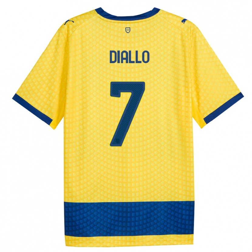 Danxen Mann Ousmane Diallo #7 Gul Blå Svart Bortetrøye Drakt Trøye 2026/27 Skjorter T-Skjorte