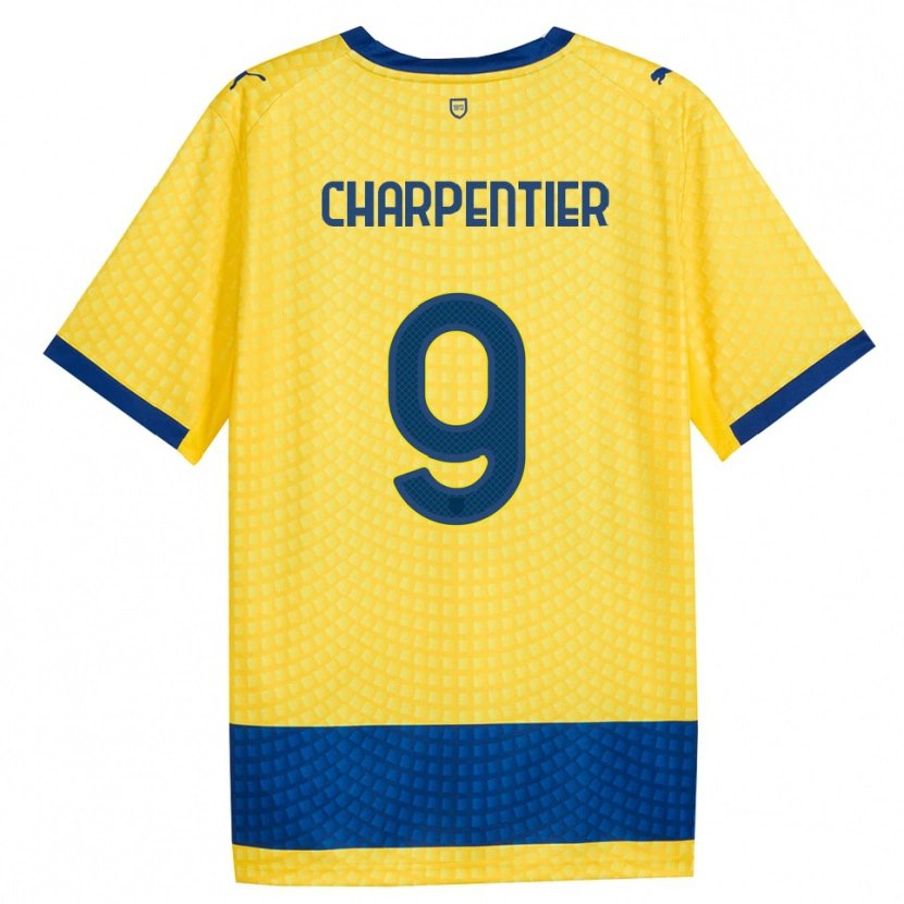 Danxen Mann Gabriel Charpentier #9 Gul Blå Svart Bortetrøye Drakt Trøye 2026/27 Skjorter T-Skjorte