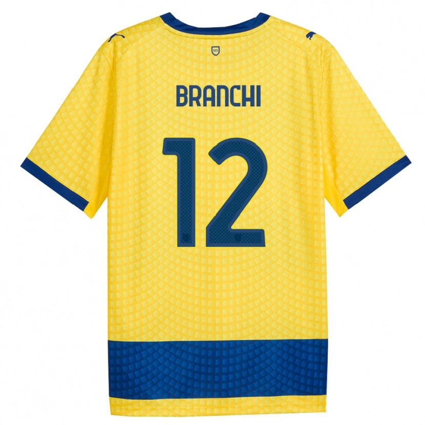 Danxen Mann Ferruccio Branchi #12 Gul Blå Svart Bortetrøye Drakt Trøye 2026/27 Skjorter T-Skjorte