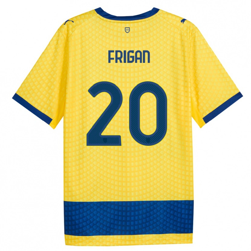 Danxen Mann Matija Frigan #20 Gul Blå Svart Bortetrøye Drakt Trøye 2026/27 Skjorter T-Skjorte