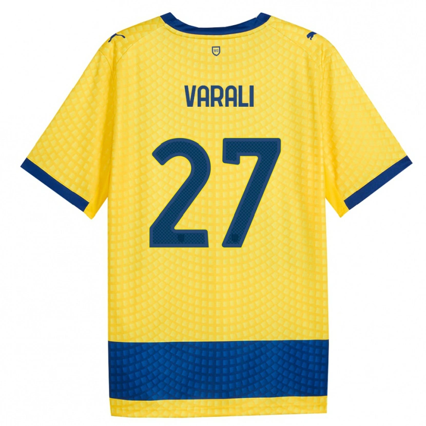 Danxen Mann Ludovico Varali #27 Gul Blå Svart Bortetrøye Drakt Trøye 2026/27 Skjorter T-Skjorte