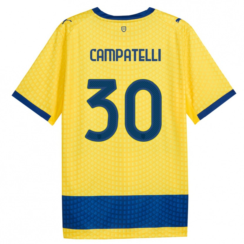 Danxen Mann Marco Campatelli #30 Gul Blå Svart Bortetrøye Drakt Trøye 2026/27 Skjorter T-Skjorte