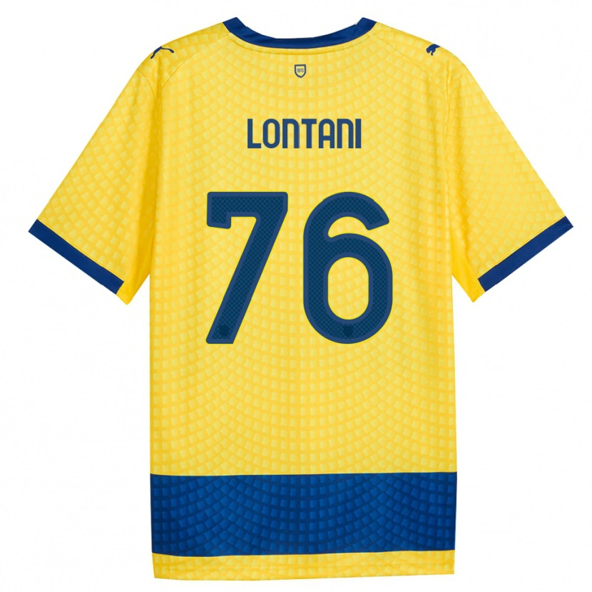 Danxen Mann Simone Lontani #76 Gul Blå Svart Bortetrøye Drakt Trøye 2026/27 Skjorter T-Skjorte