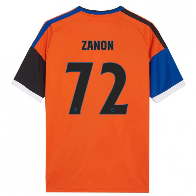 Danxen Mann Simone Zanon #72 Oransje Blå Svart Hvit Bortetrøye Drakt Trøye 2026/27 Skjorter T-Skjorte