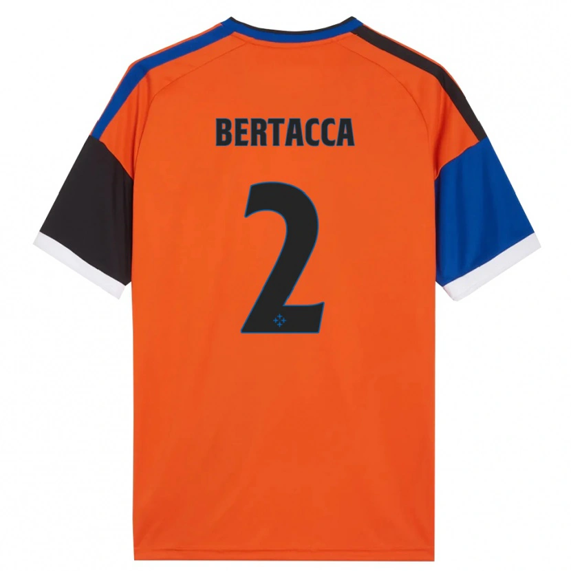 Danxen Mann Samuele Bertacca #2 Oransje Blå Svart Hvit Bortetrøye Drakt Trøye 2026/27 Skjorter T-Skjorte
