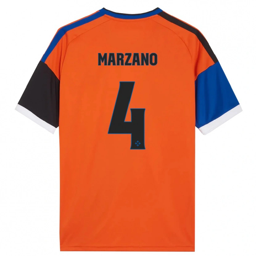 Danxen Mann Michelangelo Marzano #4 Oransje Blå Svart Hvit Bortetrøye Drakt Trøye 2026/27 Skjorter T-Skjorte