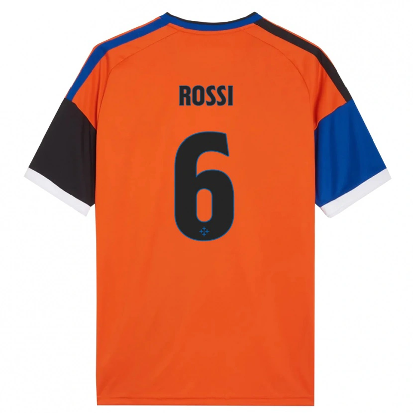 Danxen Mann Francesco Rossi #6 Oransje Blå Svart Hvit Bortetrøye Drakt Trøye 2026/27 Skjorter T-Skjorte