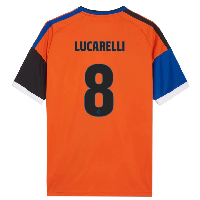 Danxen Mann Lapo Lucarelli #8 Oransje Blå Svart Hvit Bortetrøye Drakt Trøye 2026/27 Skjorter T-Skjorte