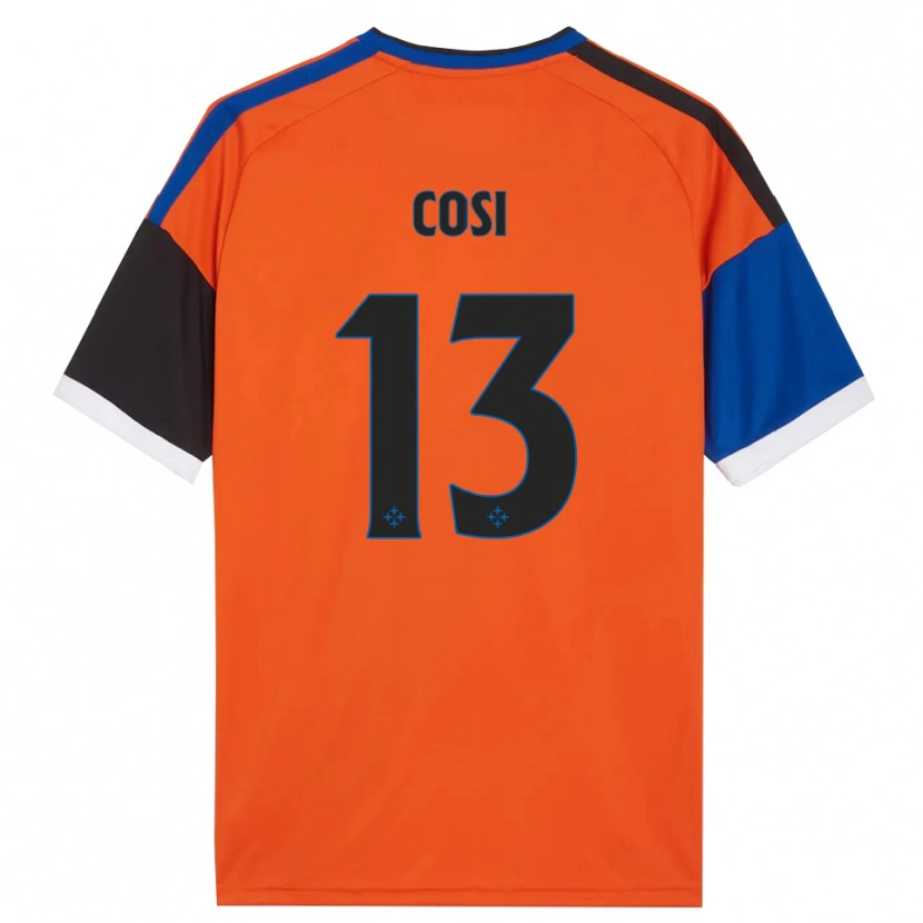 Danxen Mann Tommaso Cosi #13 Oransje Blå Svart Hvit Bortetrøye Drakt Trøye 2026/27 Skjorter T-Skjorte