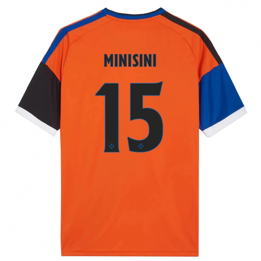 Danxen Mann Niccolò Minisini #15 Oransje Blå Svart Hvit Bortetrøye Drakt Trøye 2026/27 Skjorter T-Skjorte