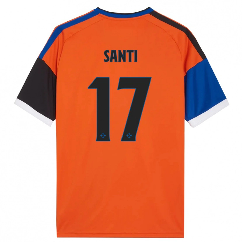 Danxen Mann Edoardo Santi #17 Oransje Blå Svart Hvit Bortetrøye Drakt Trøye 2026/27 Skjorter T-Skjorte