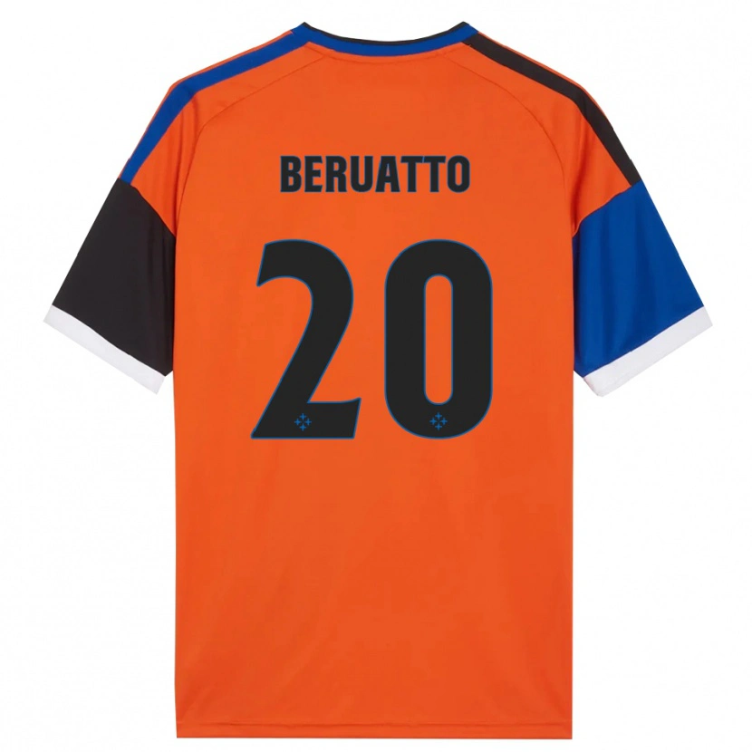 Danxen Mann Pietro Beruatto #20 Oransje Blå Svart Hvit Bortetrøye Drakt Trøye 2026/27 Skjorter T-Skjorte