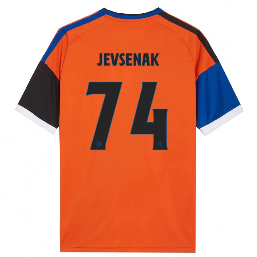 Danxen Mann Zan Jevsenak #74 Oransje Blå Svart Hvit Bortetrøye Drakt Trøye 2026/27 Skjorter T-Skjorte