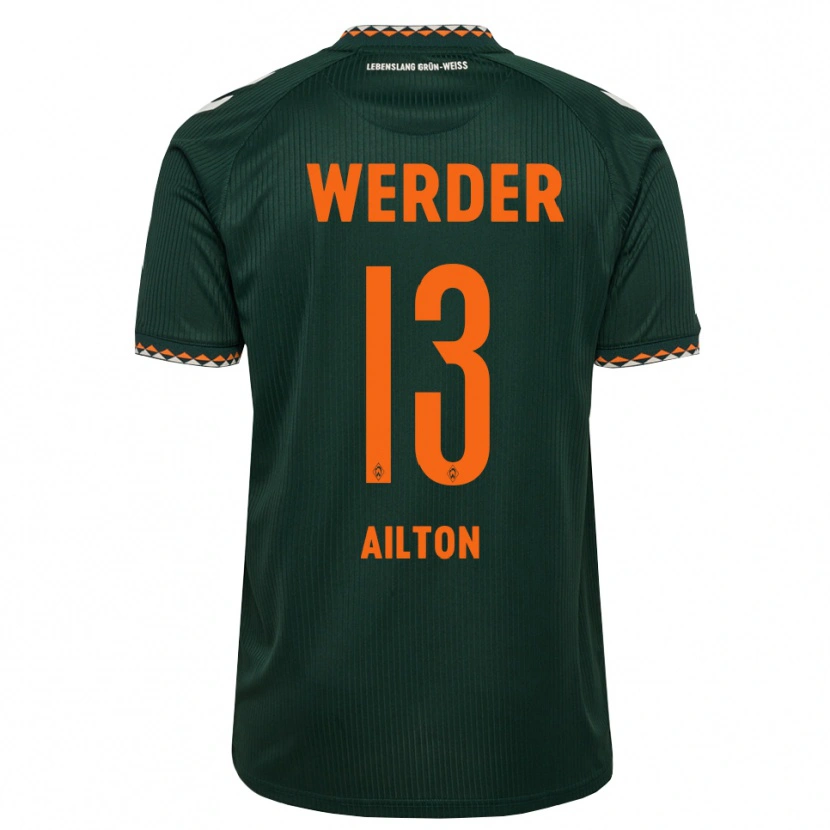 Danxen Mann Ailton Ramon Goncalves Rodriguez #13 Mørkegrønn Oransje Hvit Bortetrøye Drakt Trøye 2026/27 Skjorter T-Skjorte