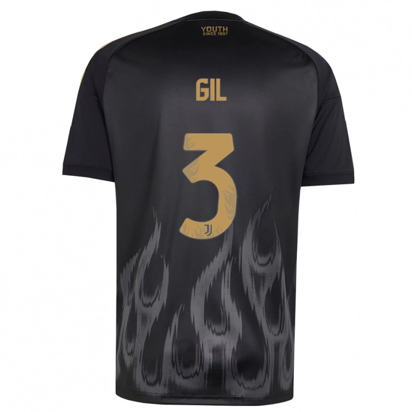 Danxen Mann Javier Gil #3 Svart Brun Tredje Sett Drakt Trøye 2026/27 Skjorter T-Skjorte