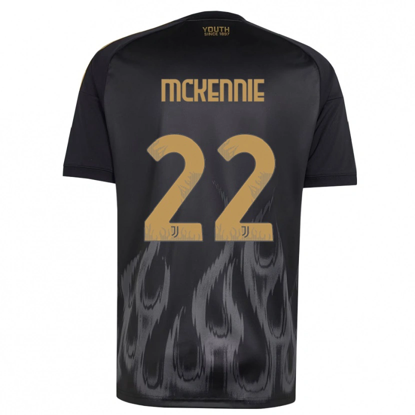 Danxen Mann Weston Mckennie #22 Svart Brun Tredje Sett Drakt Trøye 2026/27 Skjorter T-Skjorte