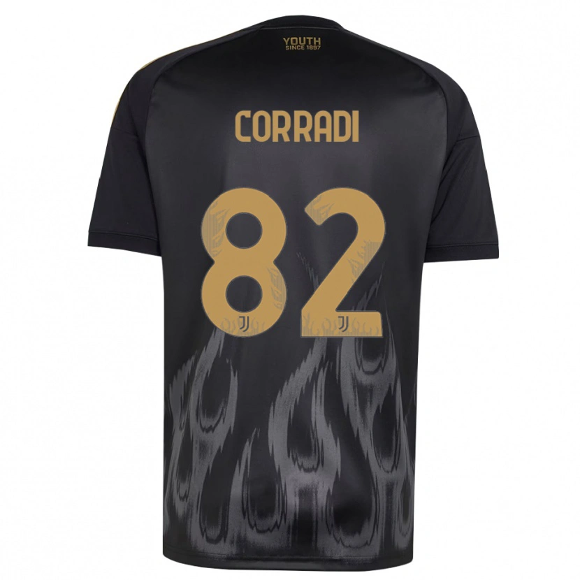 Danxen Mann Christian Corradi #82 Svart Brun Tredje Sett Drakt Trøye 2026/27 Skjorter T-Skjorte