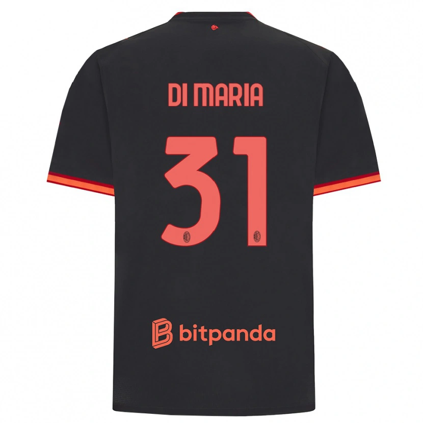 Danxen Mann Alessandro Di Maria #31 Svart Rød Tredje Sett Drakt Trøye 2026/27 Skjorter T-Skjorte