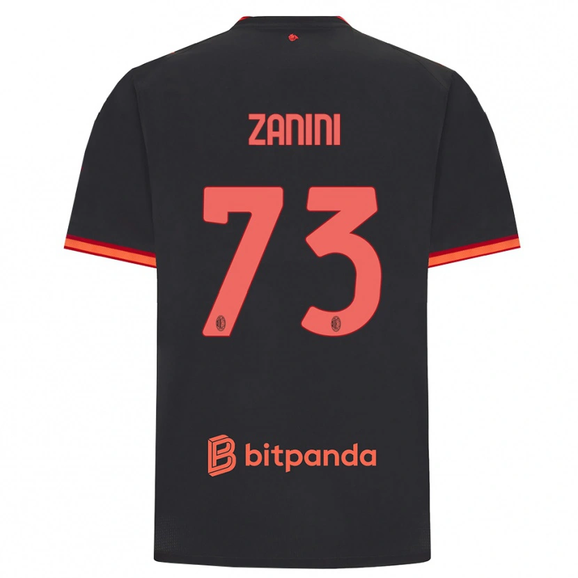 Danxen Mann Paola Zanini #73 Svart Rød Tredje Sett Drakt Trøye 2026/27 Skjorter T-Skjorte