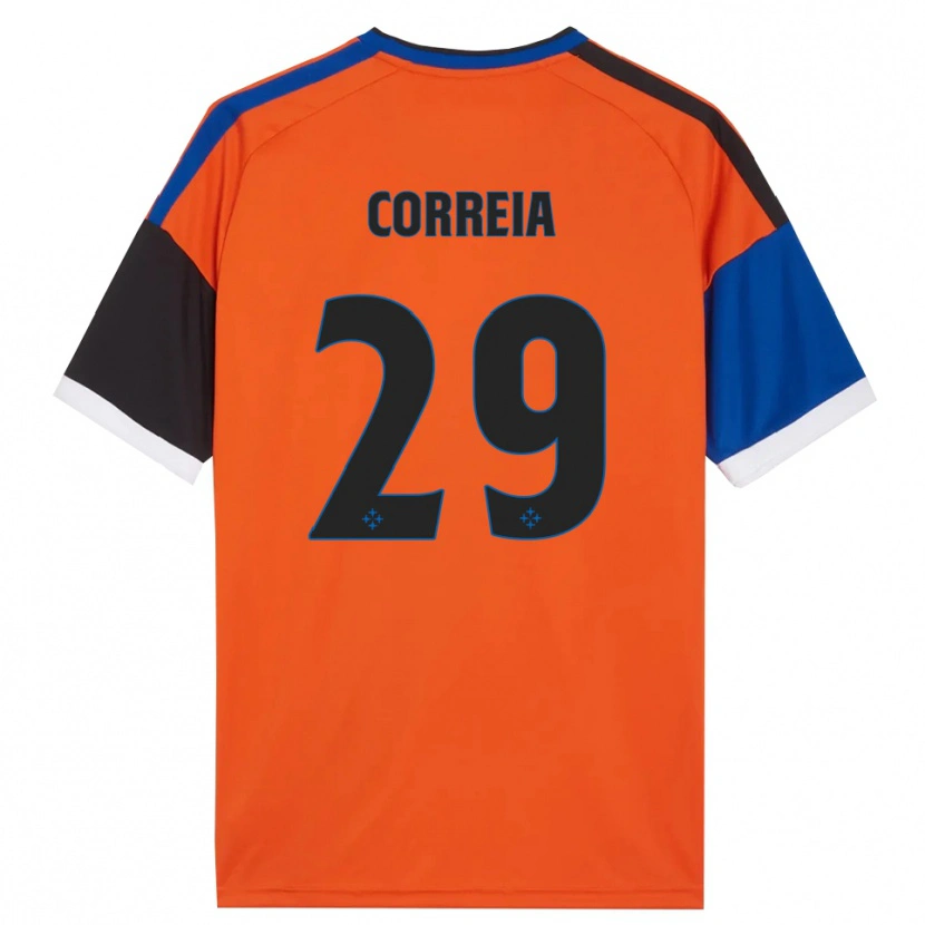 Danxen Mann Omar Correia #29 Oransje Blå Svart Hvit Bortetrøye Drakt Trøye 2026/27 Skjorter T-Skjorte