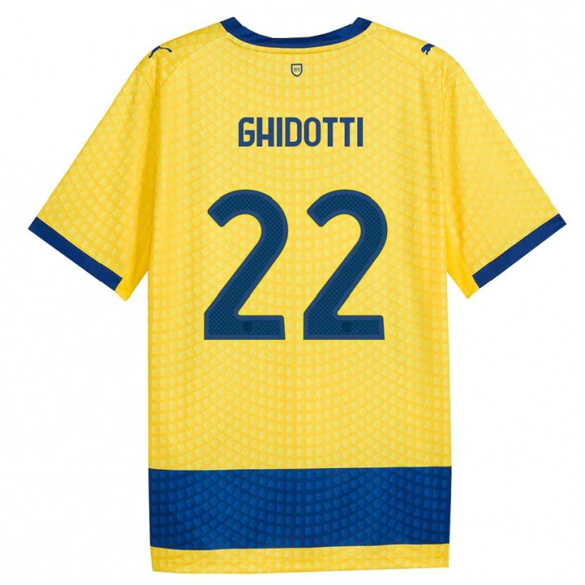 Danxen Mann Simone Ghidotti #22 Gul Blå Svart Bortetrøye Drakt Trøye 2026/27 Skjorter T-Skjorte