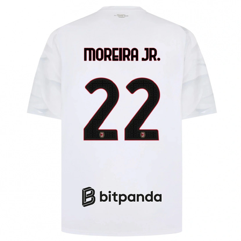 Danxen Dame Diego Moreira #22 Hvit Rød Svart Bortetrøye Drakt Trøye 2026/27 Skjorter T-Skjorte