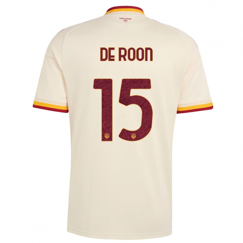 Danxen Dame Marten De Roon #15 Champagne Rød Gul Bortetrøye Drakt Trøye 2026/27 Skjorter T-Skjorte