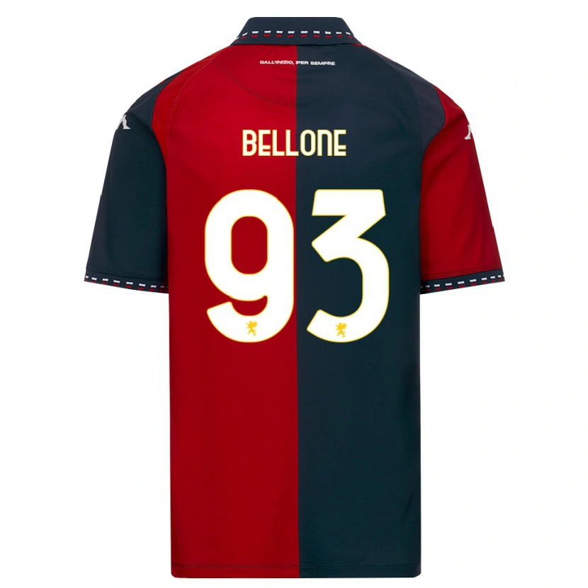 Danxen Dame Francesco Bellone #93 Rød Svart Hvit Hjemmetrøye Drakt Trøye 2026/27 Skjorter T-Skjorte