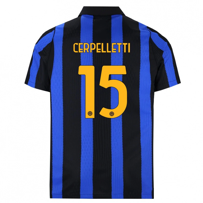 Danxen Dame Filippo Cerpelletti #15 Svart Blå Gul Hjemmetrøye Drakt Trøye 2026/27 Skjorter T-Skjorte