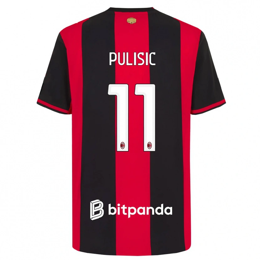 Danxen Dame Christian Pulisic #11 Rød Svart Hvit Hjemmetrøye Drakt Trøye 2026/27 Skjorter T-Skjorte
