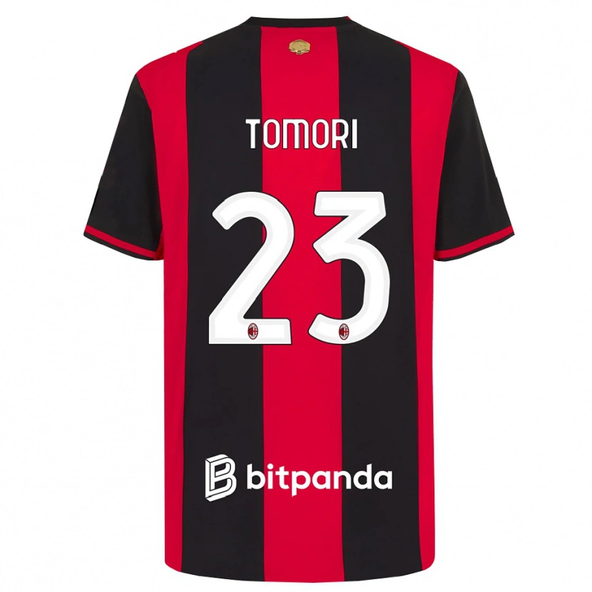 Danxen Dame Fikayo Tomori #23 Rød Svart Hvit Hjemmetrøye Drakt Trøye 2026/27 Skjorter T-Skjorte