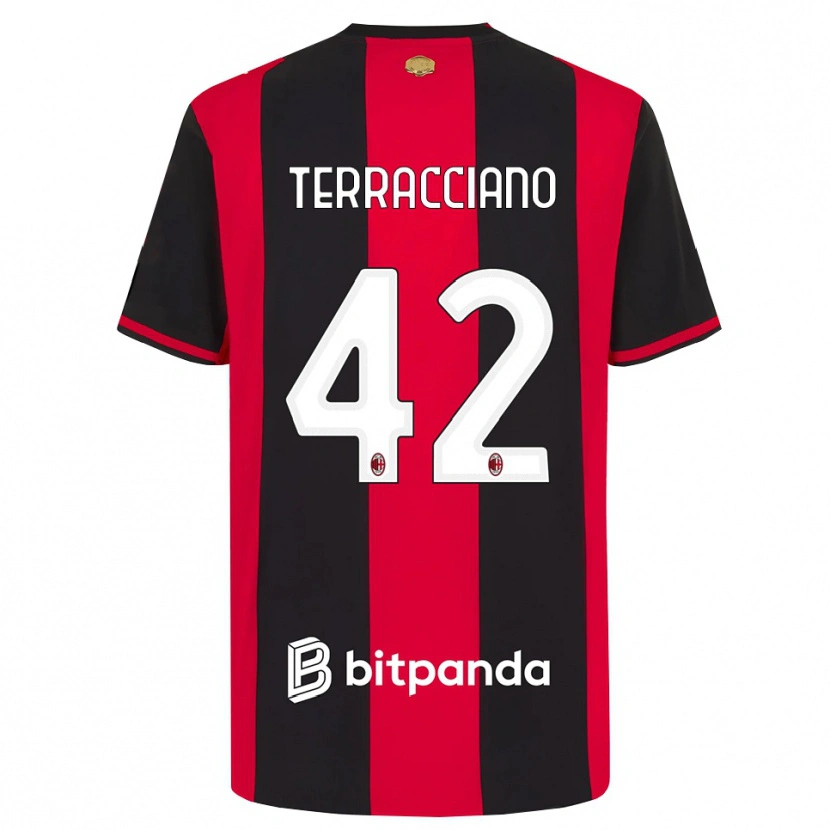 Danxen Dame Filippo Terracciano #42 Rød Svart Hvit Hjemmetrøye Drakt Trøye 2026/27 Skjorter T-Skjorte