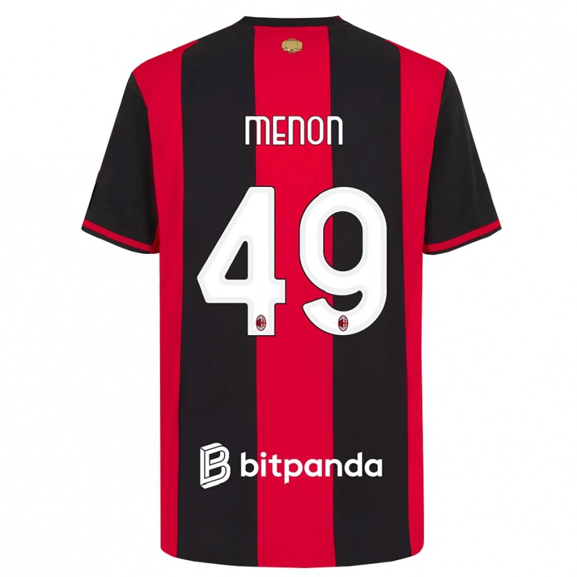Danxen Dame Luca Menon #49 Rød Svart Hvit Hjemmetrøye Drakt Trøye 2026/27 Skjorter T-Skjorte