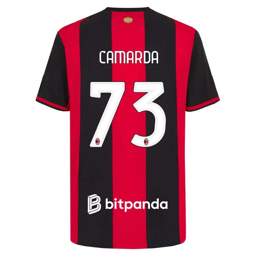 Danxen Dame Francesco Camarda #73 Rød Svart Hvit Hjemmetrøye Drakt Trøye 2026/27 Skjorter T-Skjorte
