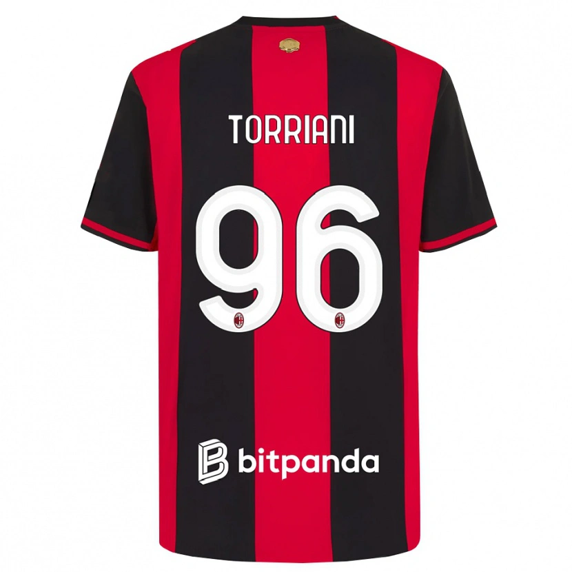 Danxen Dame Lorenzo Torriani #96 Rød Svart Hvit Hjemmetrøye Drakt Trøye 2026/27 Skjorter T-Skjorte
