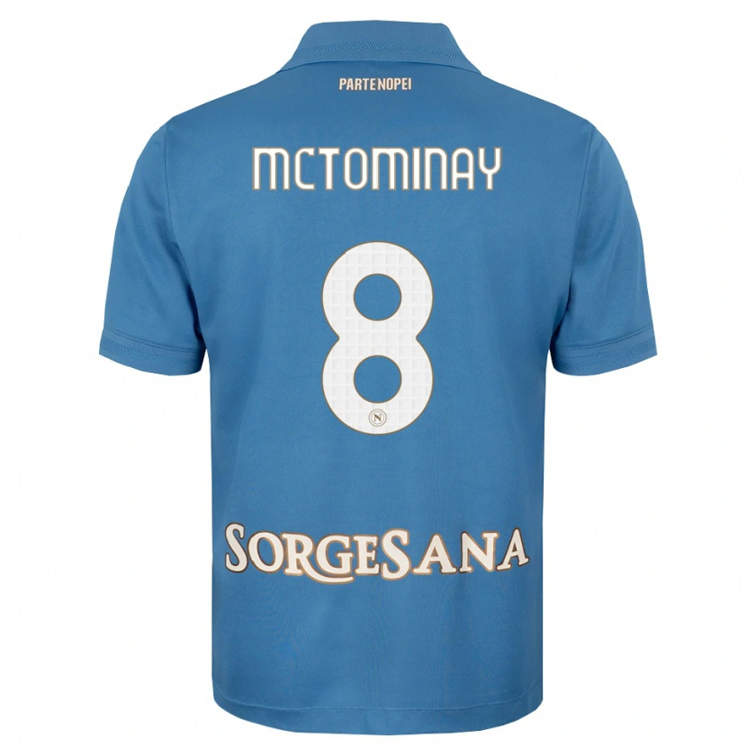 Danxen Dame Scott Mctominay #8 Dis Blå Hvit Hjemmetrøye Drakt Trøye 2026/27 Skjorter T-Skjorte