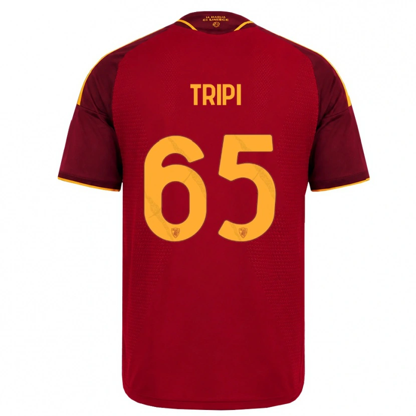Danxen Dame Filippo Tripi #65 Rød Gyllen Gul Hjemmetrøye Drakt Trøye 2026/27 Skjorter T-Skjorte