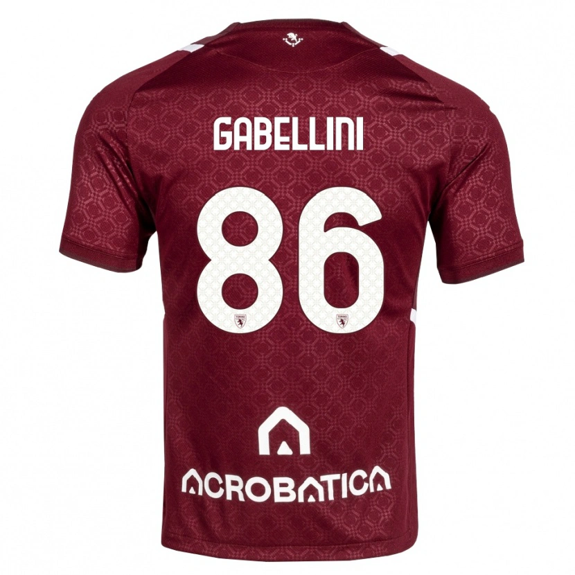 Danxen Dame Tommaso Gabellini #86 Burgunder Hvit Hjemmetrøye Drakt Trøye 2026/27 Skjorter T-Skjorte