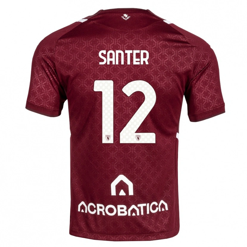 Danxen Dame Leonardo Santer #12 Burgunder Hvit Hjemmetrøye Drakt Trøye 2026/27 Skjorter T-Skjorte