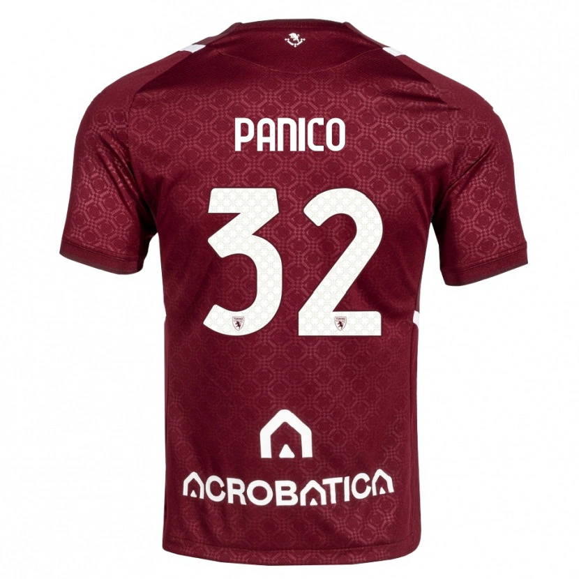 Danxen Dame Patrizia Panico #32 Burgunder Hvit Hjemmetrøye Drakt Trøye 2026/27 Skjorter T-Skjorte