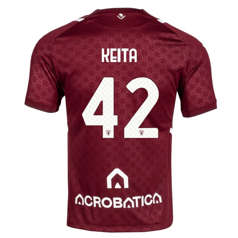 Danxen Dame Karamoko Keita #42 Burgunder Hvit Hjemmetrøye Drakt Trøye 2026/27 Skjorter T-Skjorte