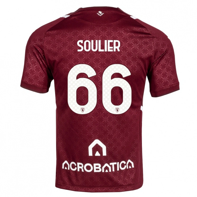Danxen Dame Evan Soulier #66 Burgunder Hvit Hjemmetrøye Drakt Trøye 2026/27 Skjorter T-Skjorte
