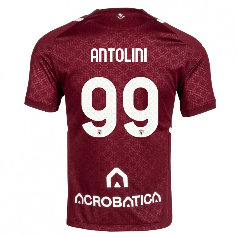 Danxen Dame Jacopo Antolini #99 Burgunder Hvit Hjemmetrøye Drakt Trøye 2026/27 Skjorter T-Skjorte
